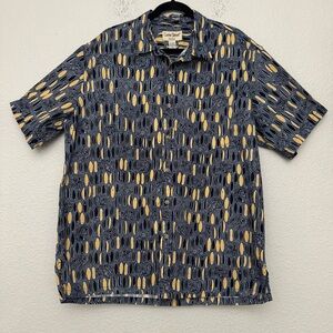 Cooke Street Honolulu Short Sleeve Surfboard Print Hawaiian Shirt Size XL